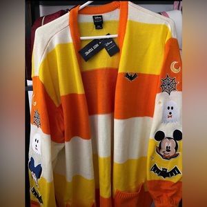 her universe candy corn cardigan size medium